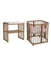 Waldin Baby Collection Bed Crib  7 in 1 Art.296539 Vintage Многофункциональная деревянная кроватка-трансформер 7 в 1 с матрасом