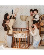 Waldin Baby Collection Bed Crib  7 in 1 Art.296539 Vintage Многофункциональная деревянная кроватка-трансформер 7 в 1 с матрасом