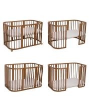 Waldin Baby Collection Bed Crib  7 in 1 Art.296539 Vintage Многофункциональная деревянная кроватка-трансформер 7 в 1 с матрасом