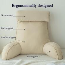 Basic CS Lline Care & Support Large Reading Pillow  Art.296547 Champagne Large reading pillow, back support pillow with removable neck cushion