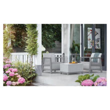Garden furniture set Scandi Linea Balcony Set light gray/dark steel gray