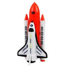 Space Set Rocket Shuttle Drone Astronaut Satellite Vehicle