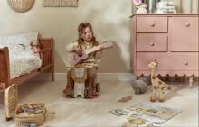 Little Dutch Wooden Guitar Safari Friends Pink FSC Art.7471