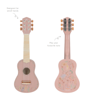 Little Dutch Wooden Guitar Safari Friends Pink FSC Art.7471