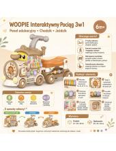 WOOPIE Интерактивный поезд-каталка 3-в-1 Образовательная музыкальная игрушка с подсветкой