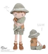 Little Dutch мягкая кукла Рейнджер Джим 35 см Safari Friends GRS Art.4686