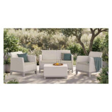 Garden furniture set Scandi Forma 2 Seater Set pebble grey/light beige