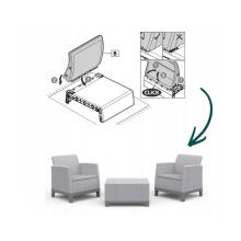 Garden furniture set Scandi Forma Balcony Set light gray/dark steel gray