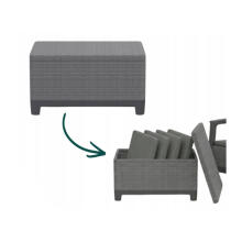 Dārza galdiņš/uzglabāšanas kaste Scandi Storage Table pelēks