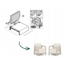 Garden chairs 2 pcs Scandi Linea pebble grey/light beige