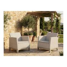 Garden chairs 2 pcs Scandi Form light pebble grey/light beige