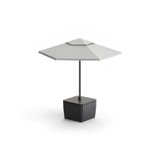 Garden table/umbrella holder Luzon Parasol walnut/gray