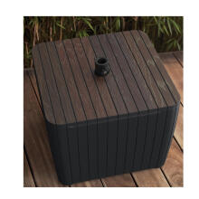 Garden table/umbrella holder Luzon Parasol walnut/gray