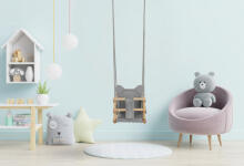 Swing - wooden - HWMSZ 3718 - MIŚ - GREY