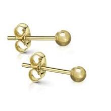 La Bebe™ Pure Silver 925 Classic Lumière Studs Art.2203472 Silver stud earrings with gold coverage