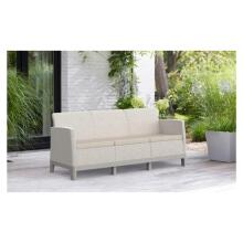 Garden sofa two-seater Scandi Form 3 Seater Sofa pebble gray/light beige