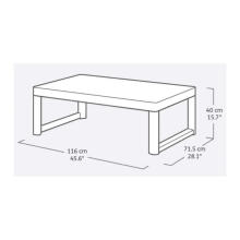 Garden table Deco Lyon walnut/grey