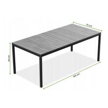 Garden table Deco Porto Nova 200 ash wood tone/black