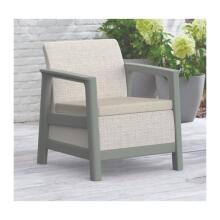 Dārza mēbeļu komplekts Scandi Linea Balcony Set oļu pelēks/salvijzaļa akmens tonī