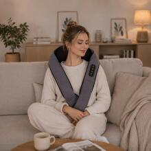 Siltināts shiatsu masāžas aparāts kaklam un mugurai ar rotējošām galvām 24W KADEN