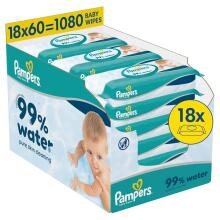Pampers Aqua Art.297122 влажные салфетки детские,1 упак.60 шт