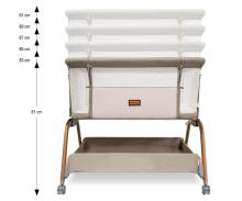 MILLY MALLY 6977 Nino Beige Co-Sleeping Crib