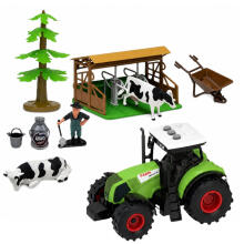 Farm Set With Tractor and Barn Animals Figures Accessories 37 pcs.