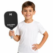 Pickleball tenisa badmintonu raketes komplekts ar 2 bumbām melnā un pelēkā krāsā