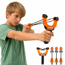 Sports Set of Skill Slingshot with Whistling Arrows Orange 15M