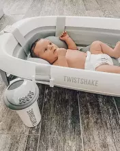 Twistshake Bathtub Cushion Art.297304 Faded Grey Анатомическая подушка-вкладыш для новорождённых