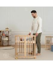 Waldin Baby Collection Bed Crib  7 in 1 Art.297431 Natural Koka daudzfunkcionāla gulta 7 vienā ar matraci
