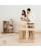 Waldin Baby Collection Bed Crib  7 in 1 Art.297431 Natural Koka daudzfunkcionāla gulta 7 vienā ar matraci