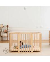 Waldin Baby Collection Bed Crib  7 in 1 Art.297431 Natural Koka daudzfunkcionāla gulta 7 vienā ar matraci