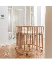 Waldin Baby Collection Bed Crib  7 in 1 Art.297431 Natural Koka daudzfunkcionāla gulta 7 vienā ar matraci