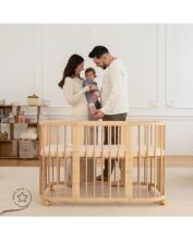 Waldin Baby Collection Bed Crib  7 in 1 Art.297431 Natural Koka daudzfunkcionāla gulta 7 vienā ar matraci