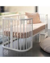 Waldin Baby Collection Bed Crib  7 in 1 Art.297432 White Многофункциональная деревянная кроватка-трансформер 7 в 1 с матрасом