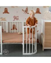Waldin Baby Collection Bed Crib  7 in 1 Art.297432 White Многофункциональная деревянная кроватка-трансформер 7 в 1 с матрасом