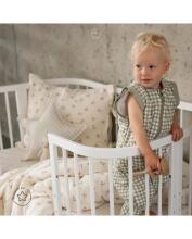 Waldin Baby Collection Bed Crib  7 in 1 Art.297432 White Многофункциональная деревянная кроватка-трансформер 7 в 1 с матрасом