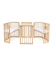 Waldin Baby Collection Bed Crib  7 in 1 Art.297432 White Многофункциональная деревянная кроватка-трансформер 7 в 1 с матрасом