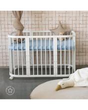 Waldin Baby Collection Bed Crib  7 in 1 Art.297432 White Многофункциональная деревянная кроватка-трансформер 7 в 1 с матрасом