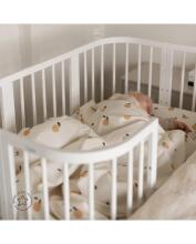 Waldin Baby Collection Bed Crib  7 in 1 Art.297432 White Многофункциональная деревянная кроватка-трансформер 7 в 1 с матрасом