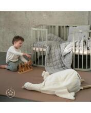 Waldin Baby Collection Bed Crib  7 in 1 Art.297434 Olive Koka daudzfunkcionāla gulta 7 vienā ar matraci