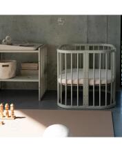 Waldin Baby Collection Bed Crib  7 in 1 Art.297434 Olive Koka daudzfunkcionāla gulta 7 vienā ar matraci