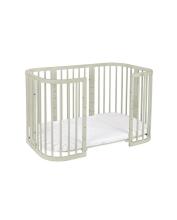 Waldin Baby Collection Bed Crib  7 in 1 Art.297434 Olive Koka daudzfunkcionāla gulta 7 vienā ar matraci