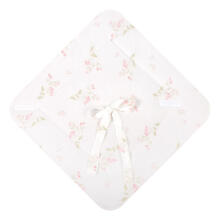BABY WRAP MUSLIN 75x75 FLOWERS PINK
