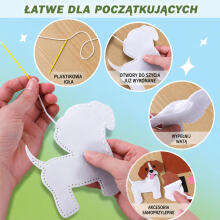 Radošais filca šūšanas mīksto rotaļlietu komplekts Pasaku zeme DIY 6 gab.