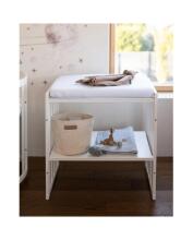 Waldin Oval Baby Collection Bed Crib  7 in 1 Art.297541 White Koka ovāla daudzfunkcionāla gulta 7 vienā ar matraci