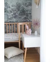 Waldin Oval Baby Collection Bed Crib  7 in 1 Art.297542 Natural Wood  Koka ovāla daudzfunkcionāla gulta 7 vienā ar matraci