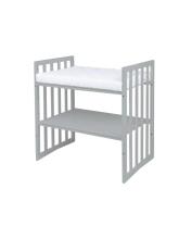 Waldin Oval Baby Collection Bed Crib  7 in 1 Art.297543 Grey Multifunctional wooden 7-in-1 transforming crib