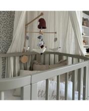 Waldin  Bed Crib  5 in 1 Art.297546 Olive Koka  daudzfunkcionāla gulta 5 vienā ar matraci